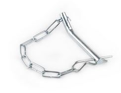 Bolzen Ø12 mm abgewinkelt mit Kette und Federstecker