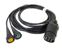 Versorgungskabel 7-pol. Stecker, 2 x 5-pol. Bajonett 6000 mm
