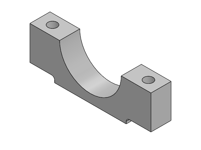 Lagerbock Oberschale Hubzylinder